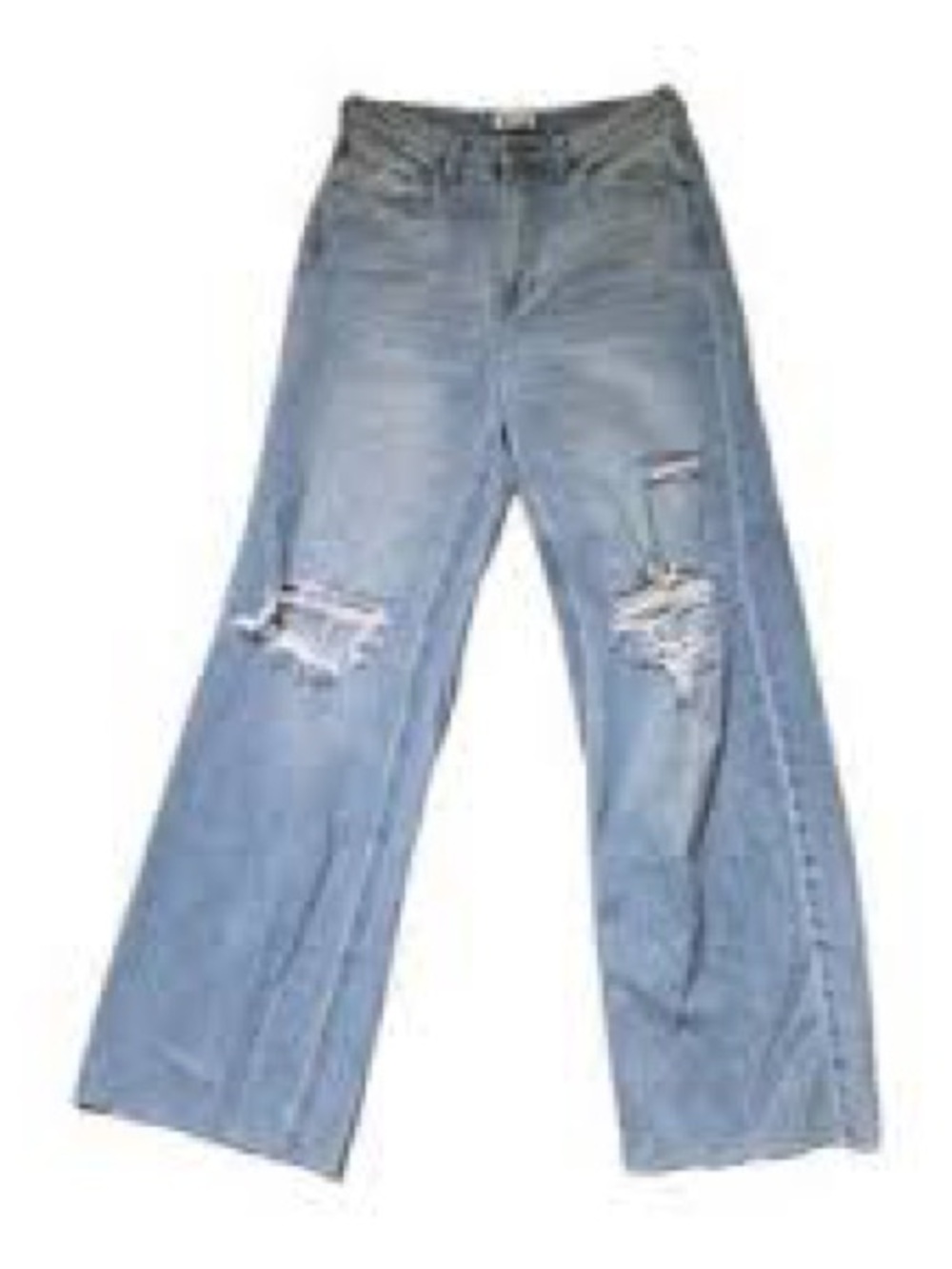 Abound Light Blue Distressed Wide-Leg Women Jeans